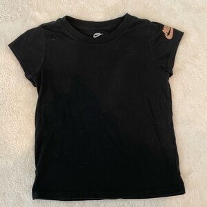 Nike Kids Black Tee with Orange Logo